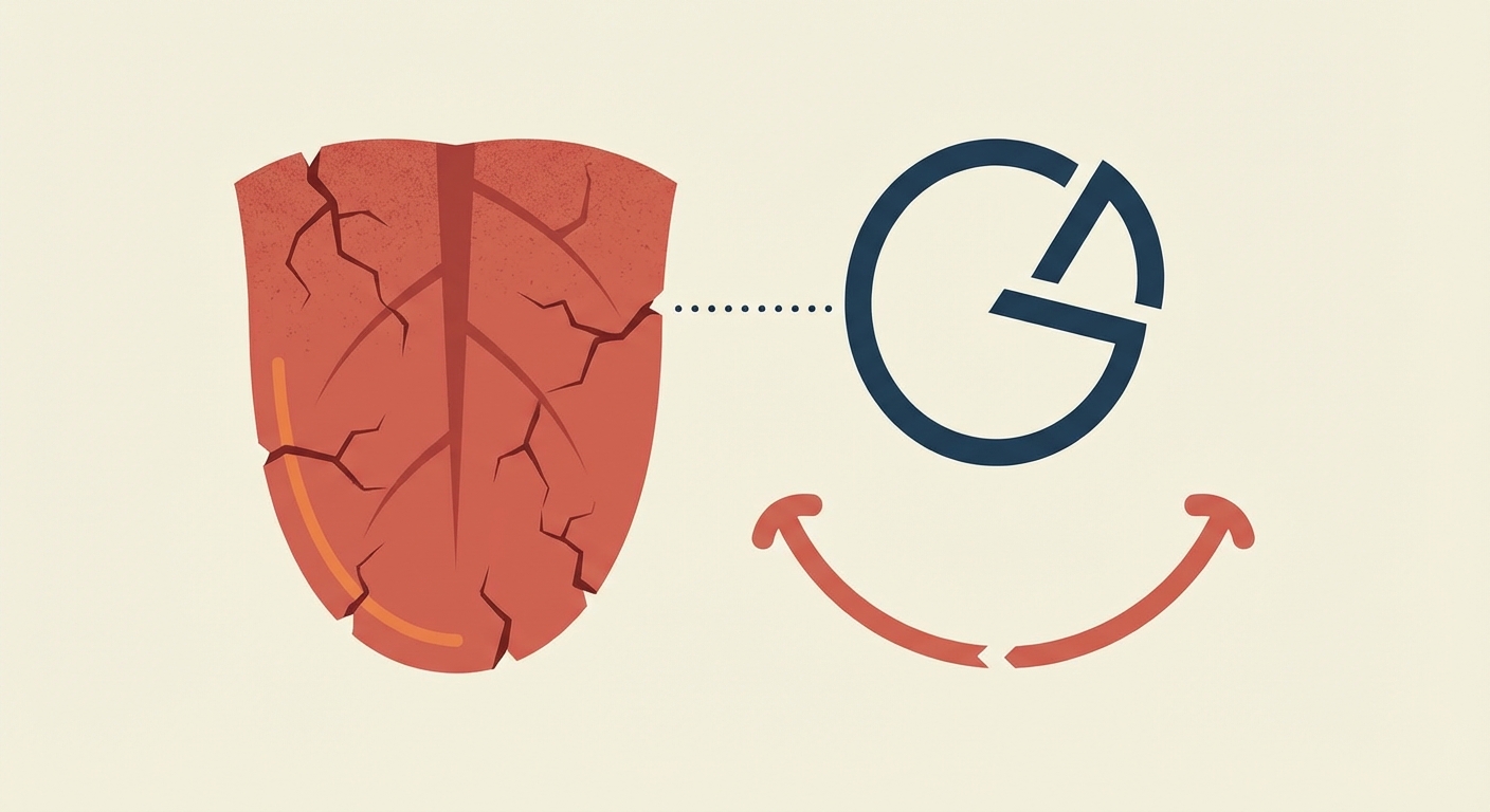 Representative image for question: Which vitamin deficiency classically causes cheilosis (cracked lips) and glossitis?