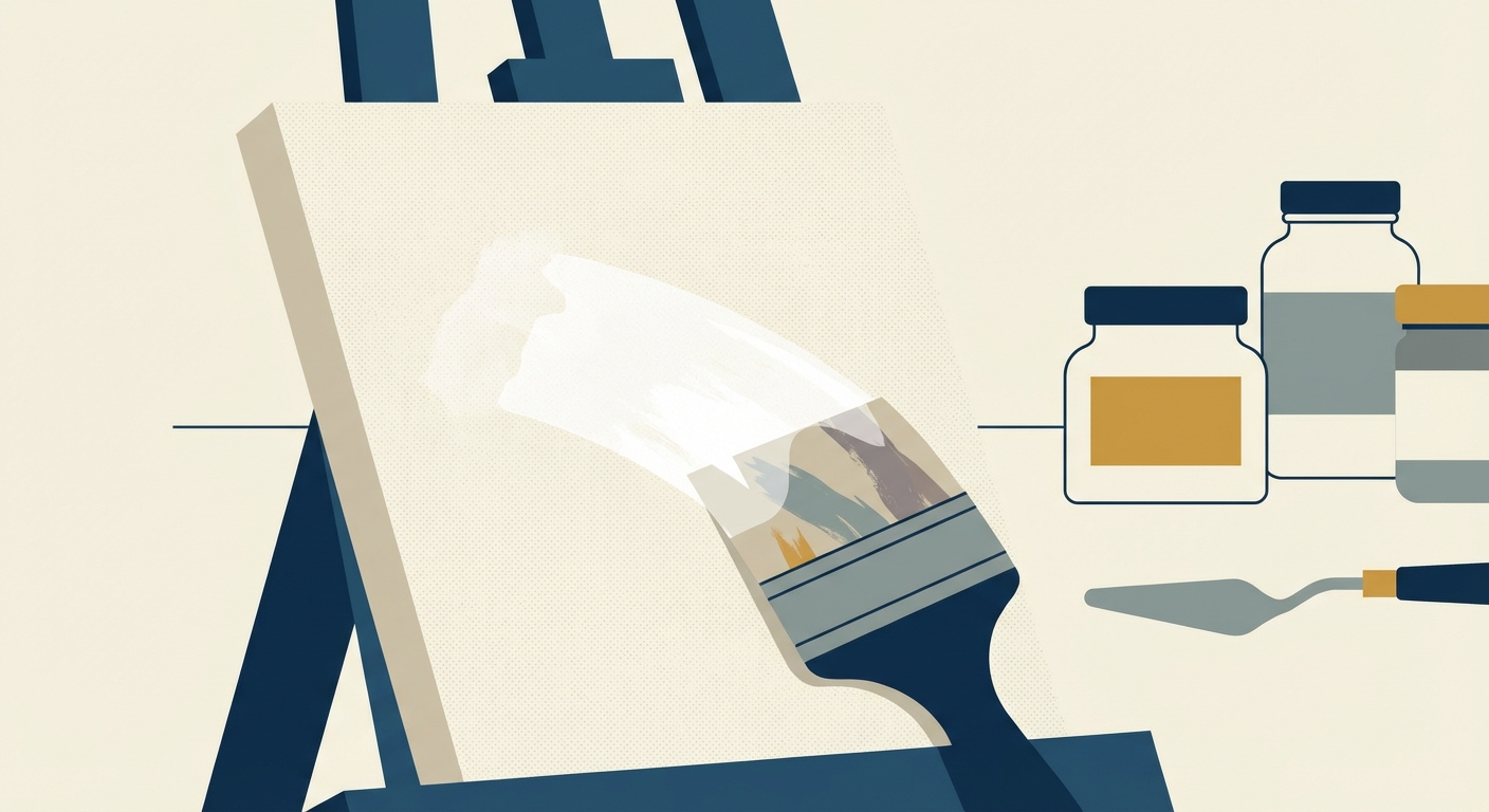 Representative image for question: What is 'gesso' used for in traditional panel and canvas painting?