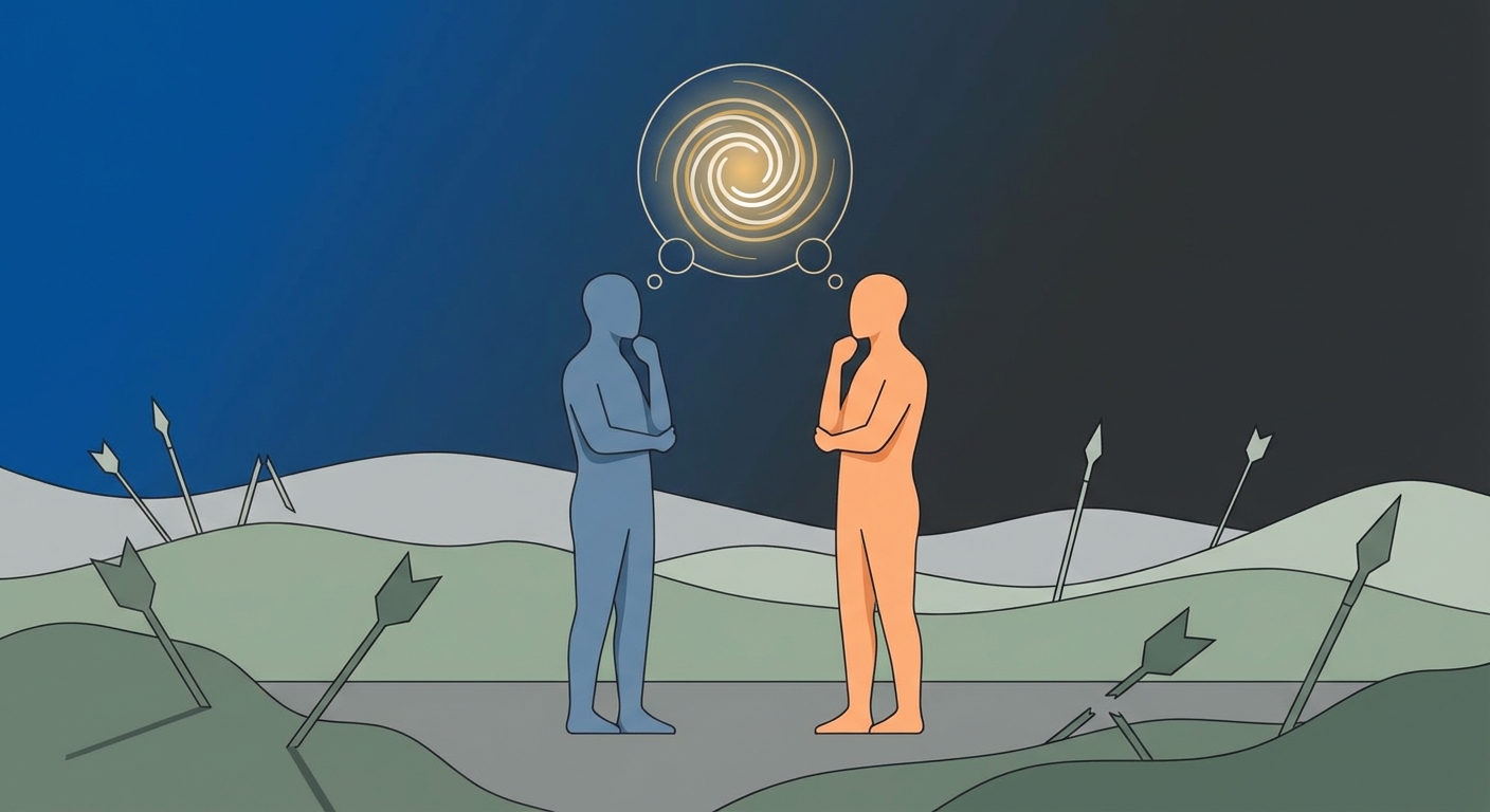 Representative image for question: Which Hindu scripture is a dialogue between Prince Arjuna and Krishna on the battlefield of Kurukshetra?