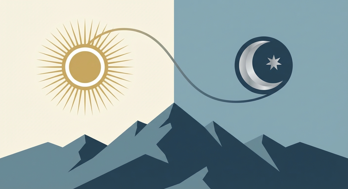 Representative image for question: In Shinto belief, who is the moon deity born from Izanagi's right eye and sibling of Amaterasu?