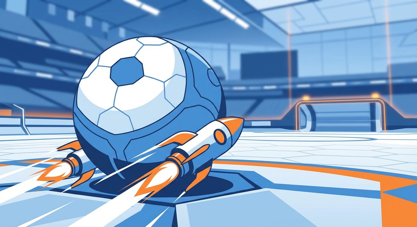 Representative image for question: In Rocket League, players primarily control what type of vehicle to play the soccer-like matches?
