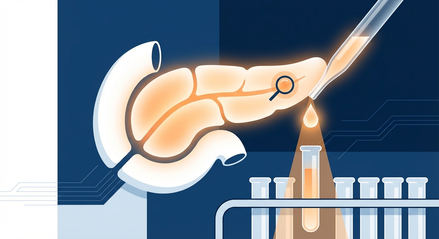 Representative image for question: Which serum test is most specific for diagnosing acute pancreatitis?