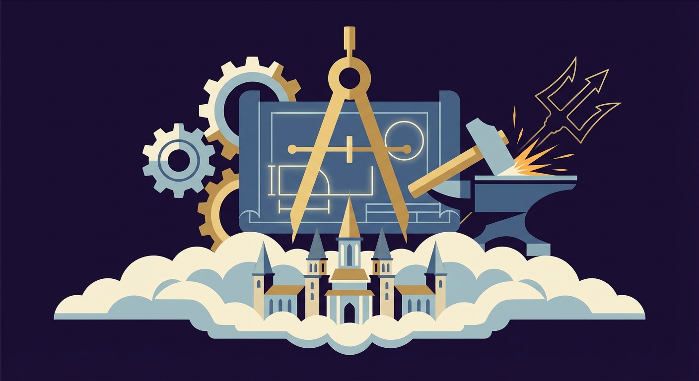 Representative image for question: In Hindu tradition, who is the divine craftsman and architect credited with building the gods’ palaces and forging ce...