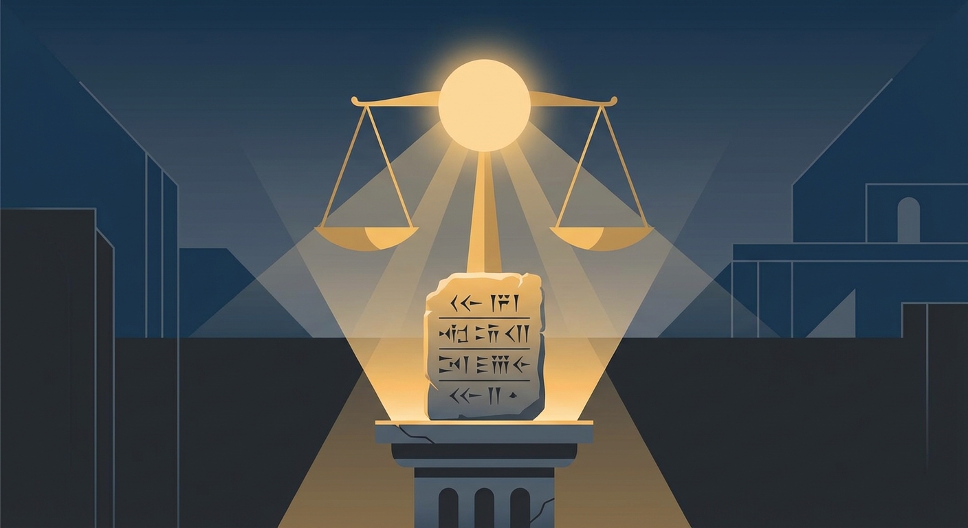 Representative image for question: Which Mesopotamian deity is the sun god and divine judge, frequently invoked in legal texts such as the Code of Hammu...