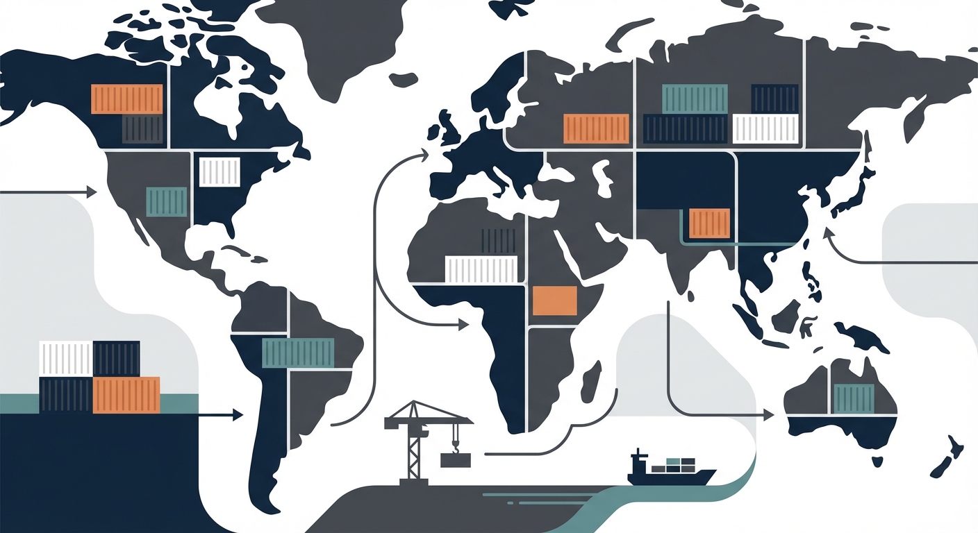 Representative image for question: Which company is credited with pioneering the modern containerized shipping system that transformed global freight ha...