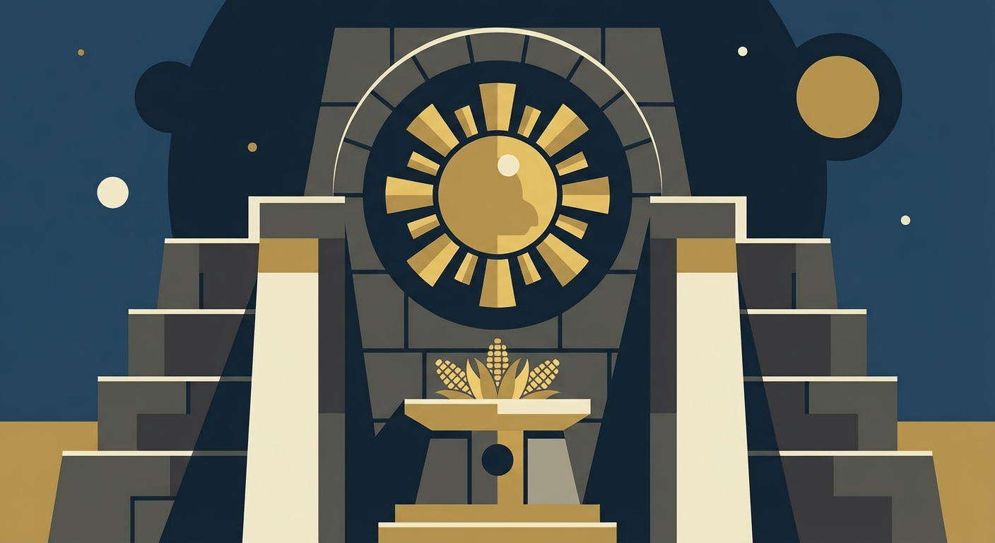 Representative image for question: Which Inca deity is the sun god and patron of the Inca ruler, worshipped at the Coricancha temple in Cusco?