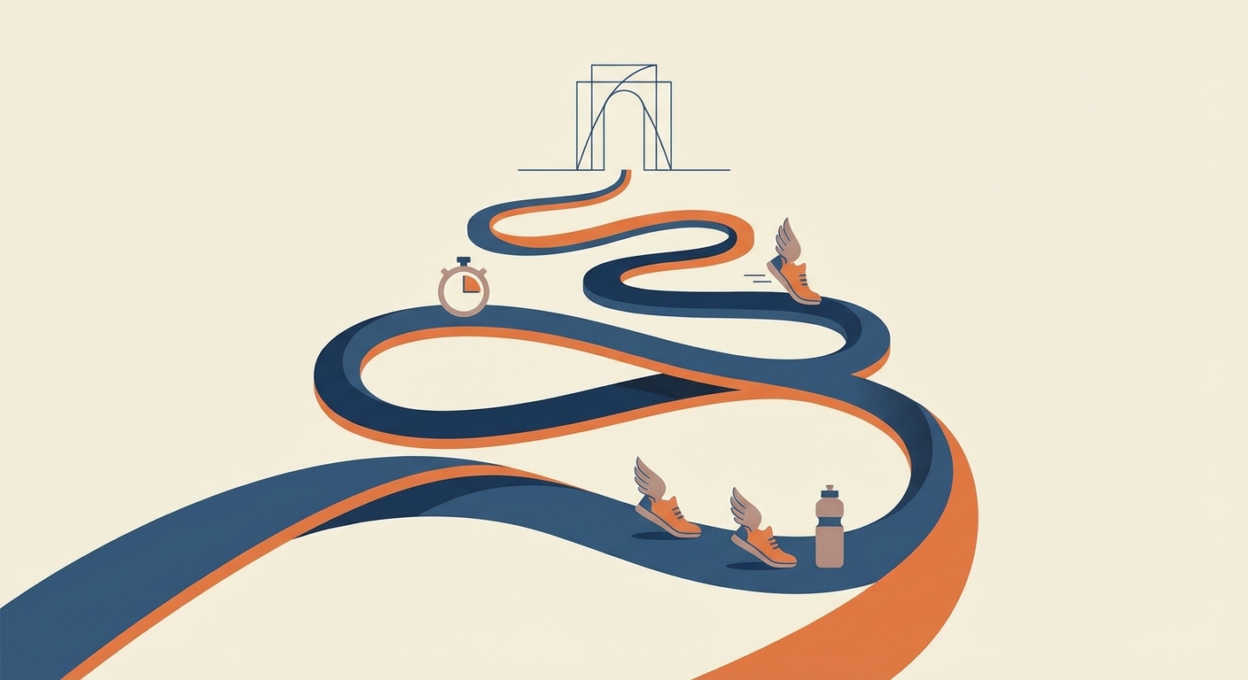 Representative image for question: What is the official standard distance of a marathon race?