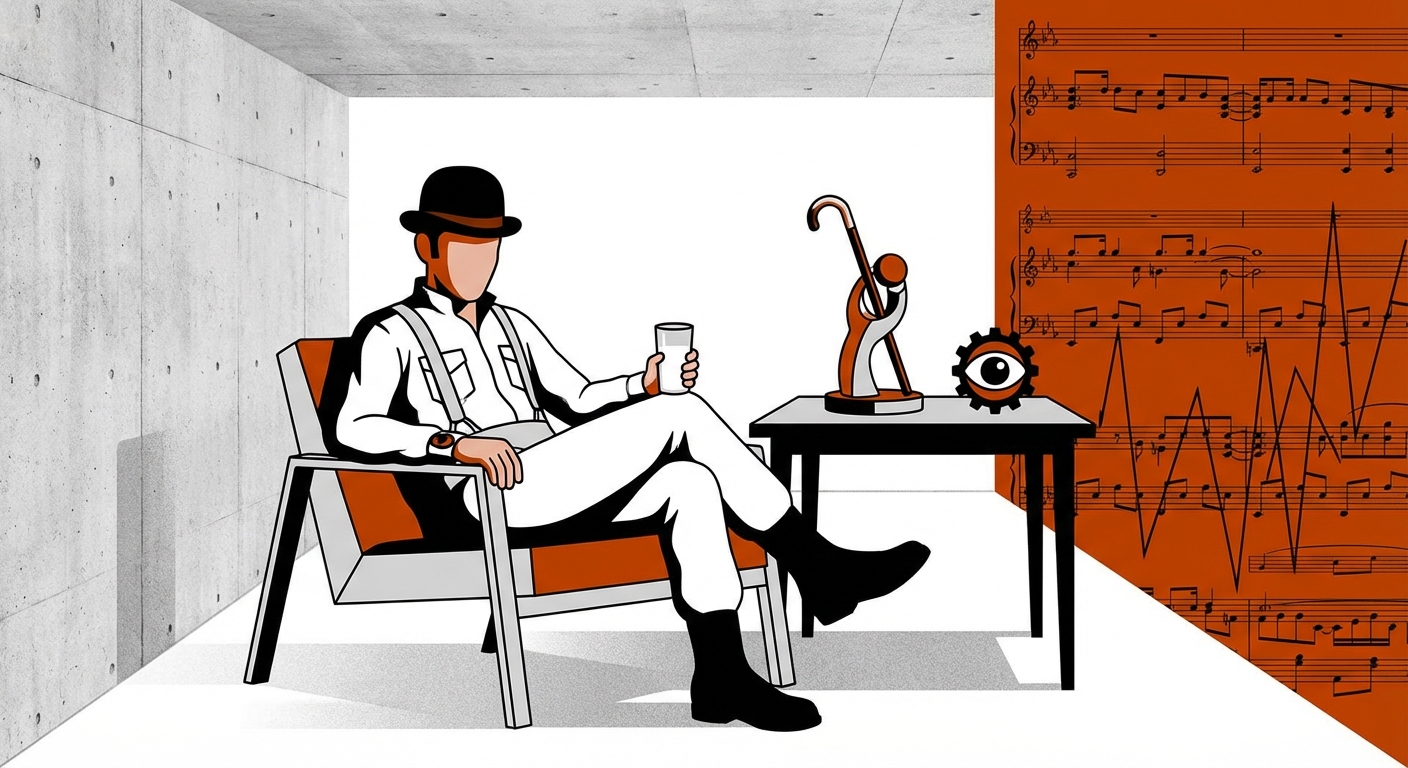 Representative image for question: Who played the lead role of Alex DeLarge in Stanley Kubrick's A Clockwork Orange (1971)?