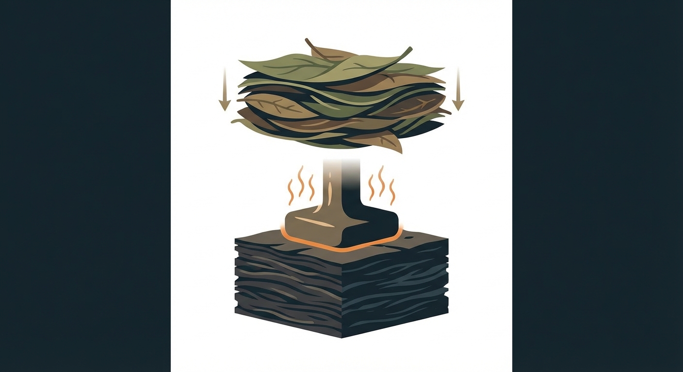 Representative image for question: What name describes the long-term geologic process that converts accumulated plant material (peat) into coal under he...