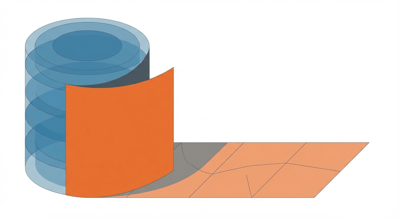 Representative image for question: A right circular cylinder has radius 3 and height 5. What is its lateral surface area (excluding bases)?