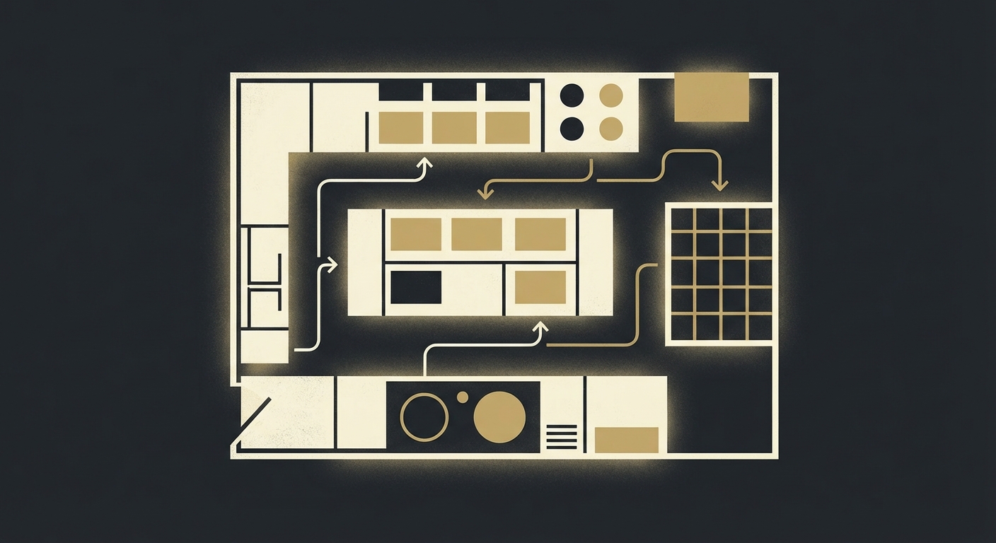 Representative image for question: In professional kitchens, what does the French term 'mise en place' primarily refer to?