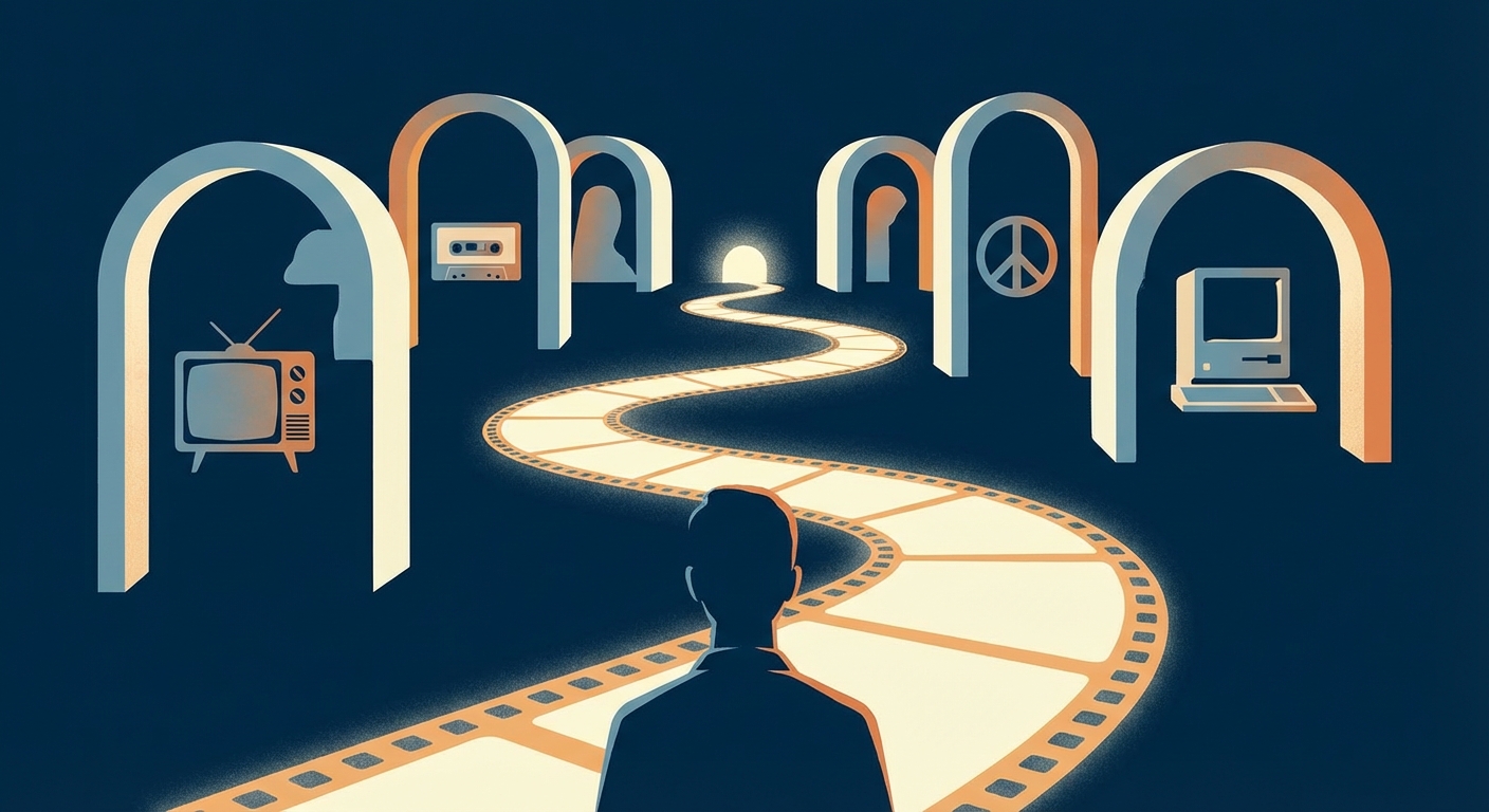 Representative image for question: Which 1994 film, directed by Robert Zemeckis, stars Tom Hanks as a man who recounts his life across several decades?