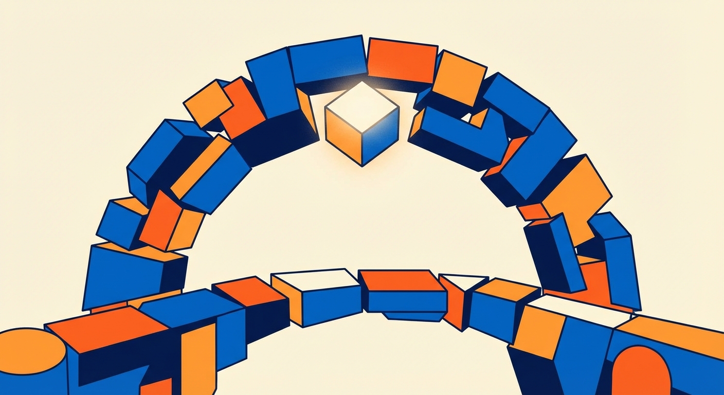 Representative image for question: In arch construction, what is the keystone?