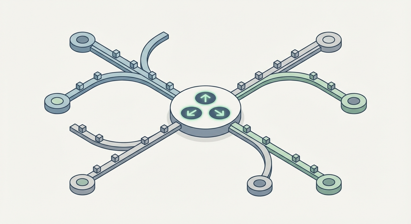 Representative image for question: What is the main role of a load balancer in a networked application deployment?