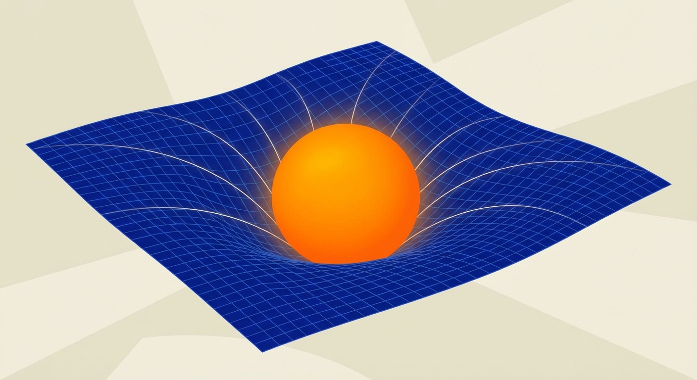 Representative image for question: Which scientist published the theory of general relativity in 1915, describing gravity as curvature of spacetime?