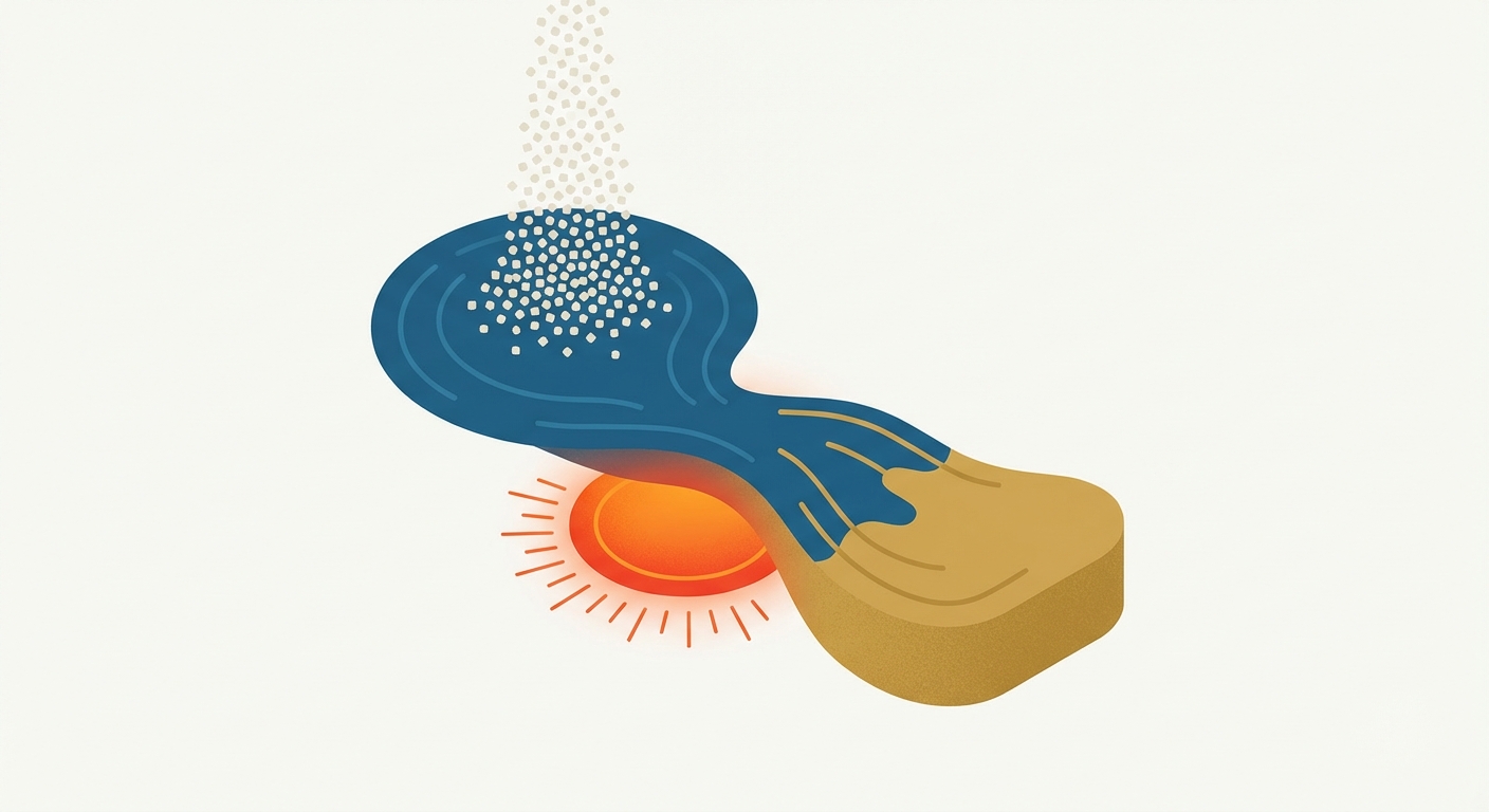 Representative image for question: When cornstarch is added to a liquid and heated, what happens to thicken the mixture?