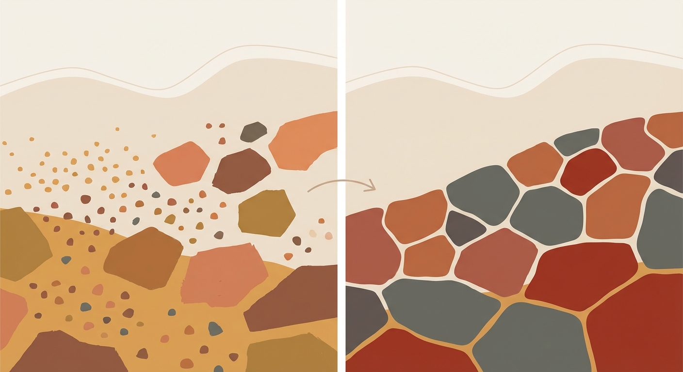 Representative image for question: Which process is primarily responsible for forming a 'desert pavement', a surface layer of closely packed stones in a...