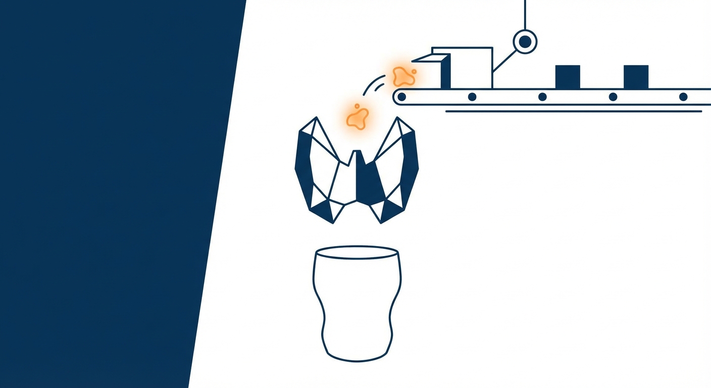 Representative image for question: Which dietary mineral is essential for thyroid hormone synthesis and whose deficiency commonly causes goiter?