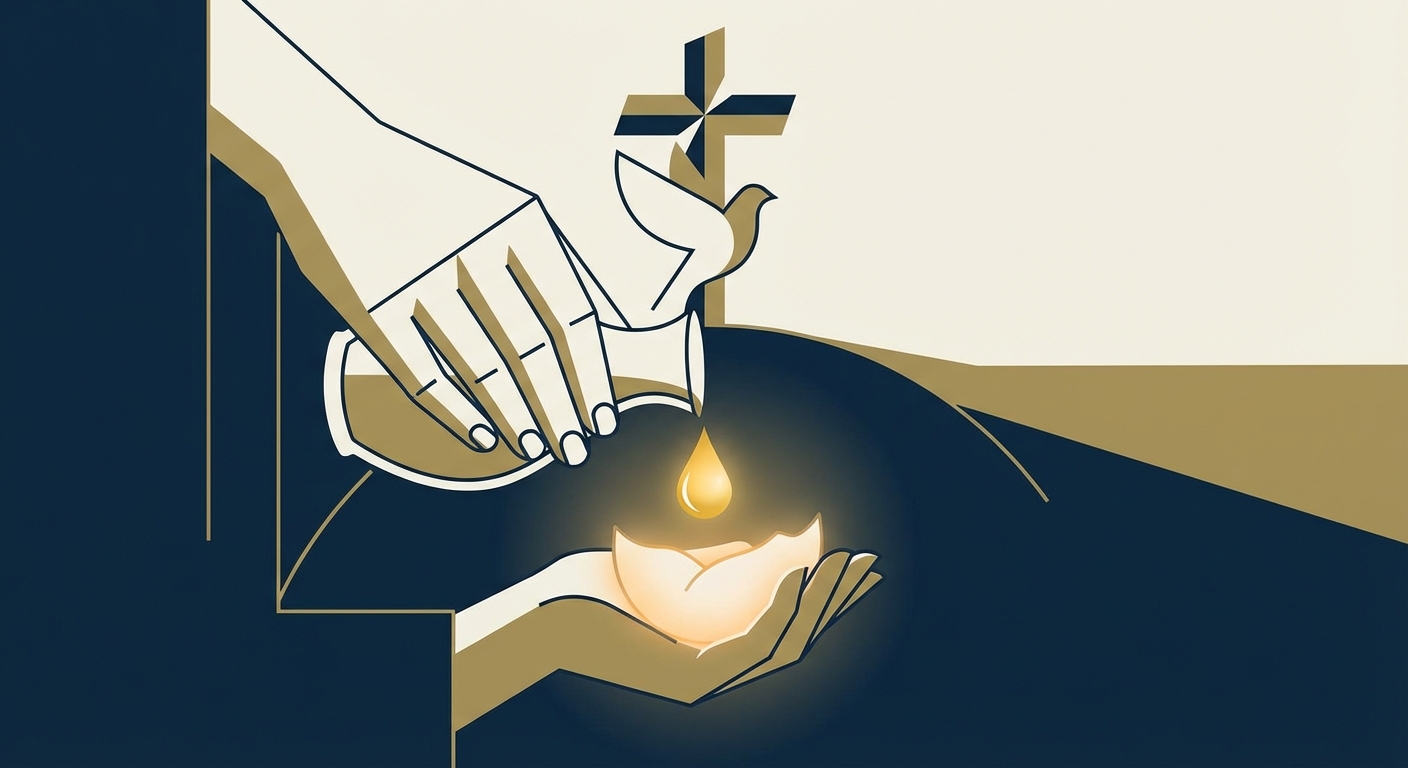 Representative image for question: In Roman Catholic practice, which sacrament is intended for the seriously ill and commonly involves anointing with oil?
