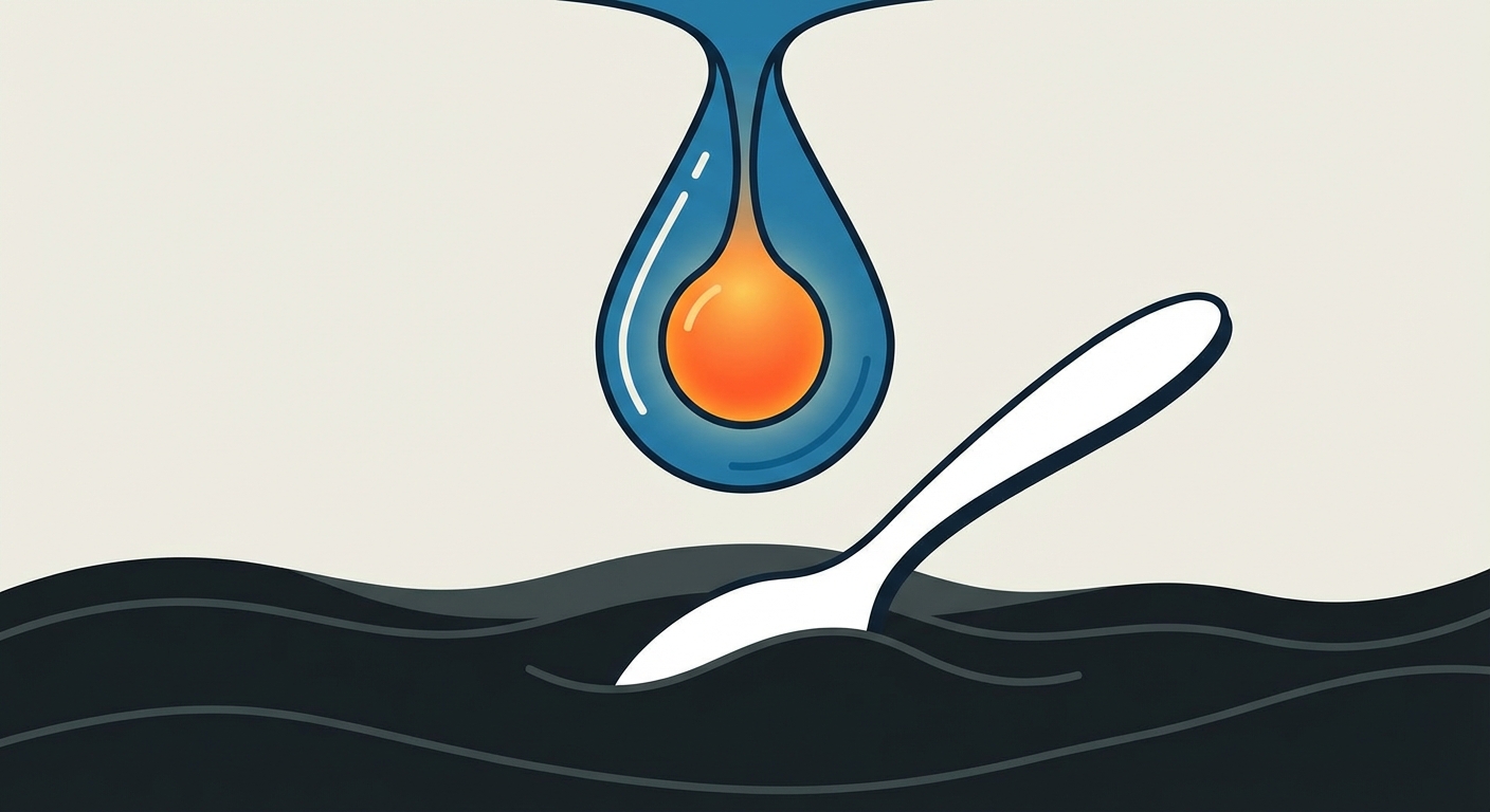 Representative image for question: What is the basic mechanism behind spherification used in molecular gastronomy?