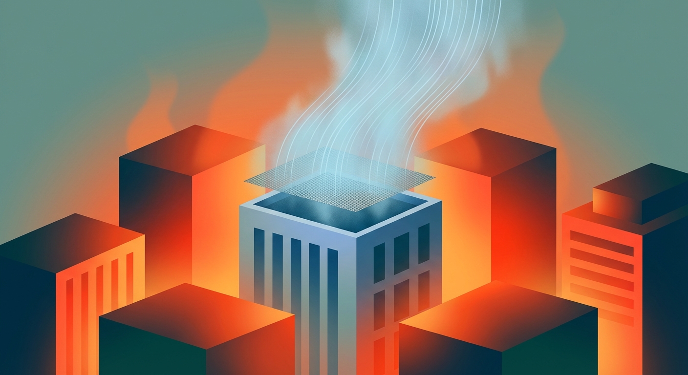 Representative image for question: Which building intervention most directly reduces urban heat by increasing surface evapotranspiration?