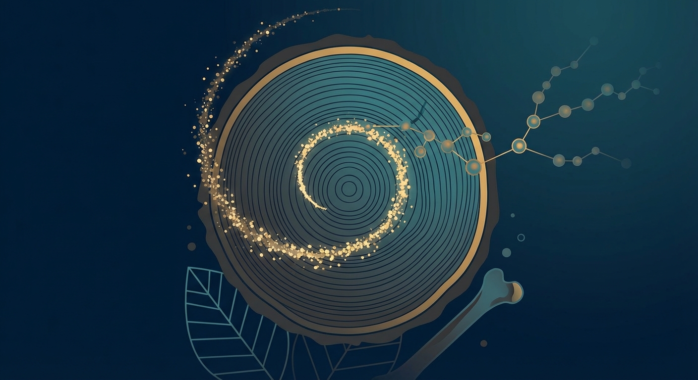 Representative image for question: Which radioactive isotope is most commonly used for radiocarbon dating of once-living organic materials?